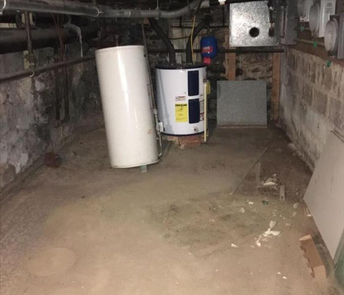 Sewage back up in a basement 