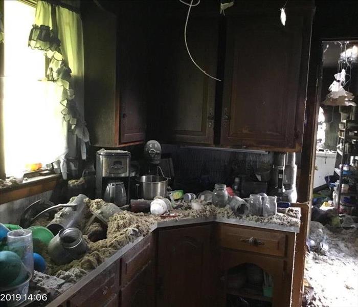 Fire Damage in kitchen 